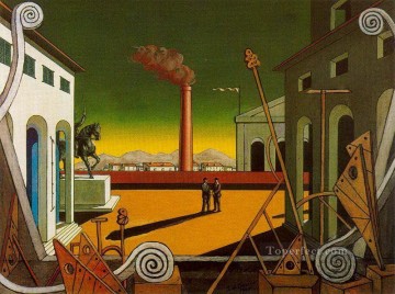  Game Painting - plaza italia great game 1971 Giorgio de Chirico Metaphysical surrealism
